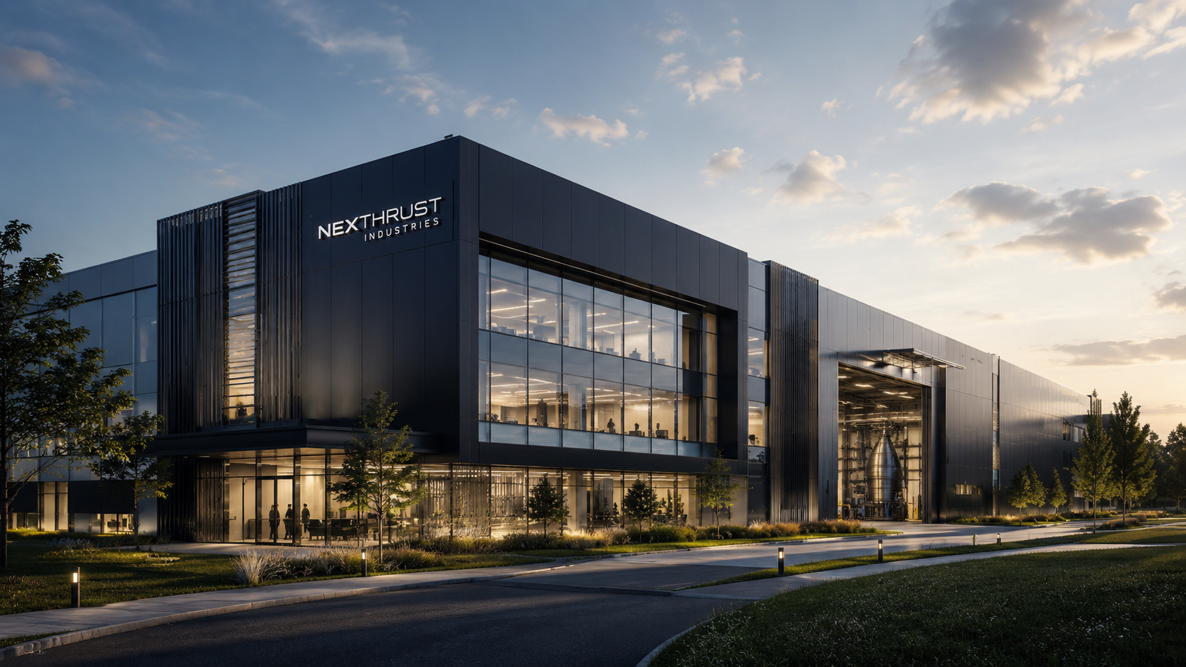 Koncepcja planowanego centrum technologicznego NexThrust Industries